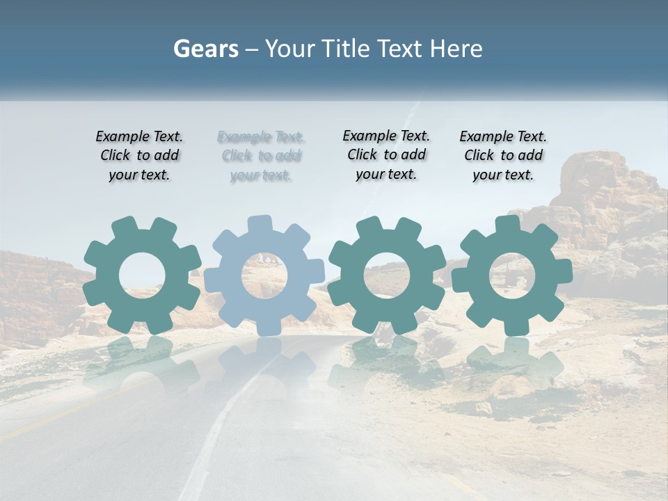 An Empty Road In The Middle Of A Desert PowerPoint Template