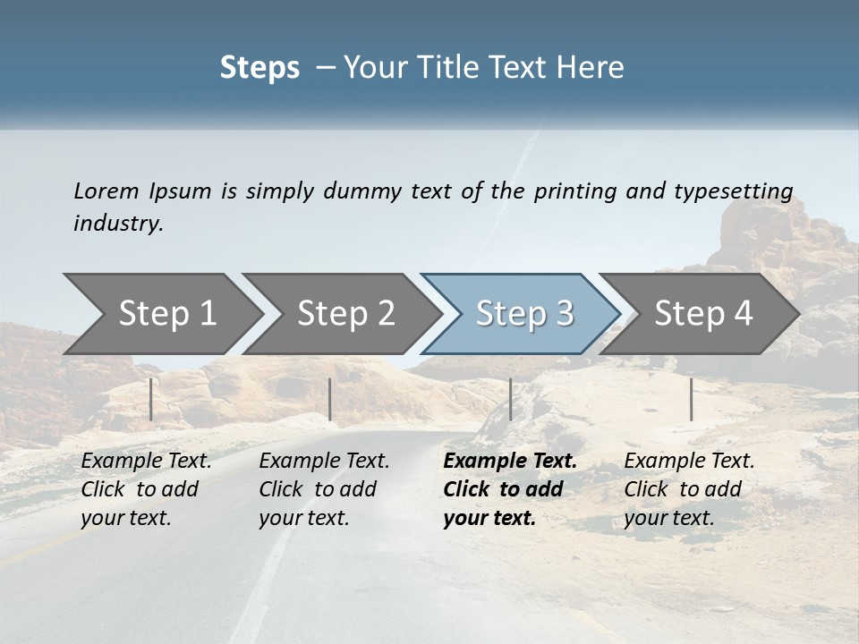 An Empty Road In The Middle Of A Desert PowerPoint Template