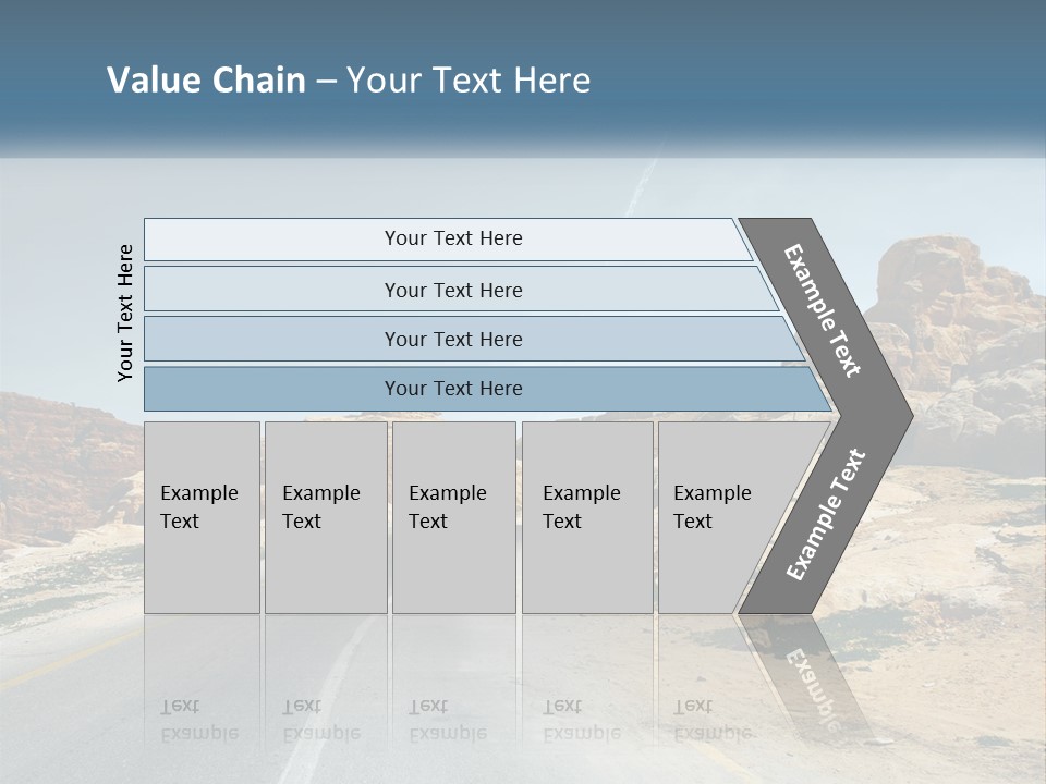 An Empty Road In The Middle Of A Desert PowerPoint Template