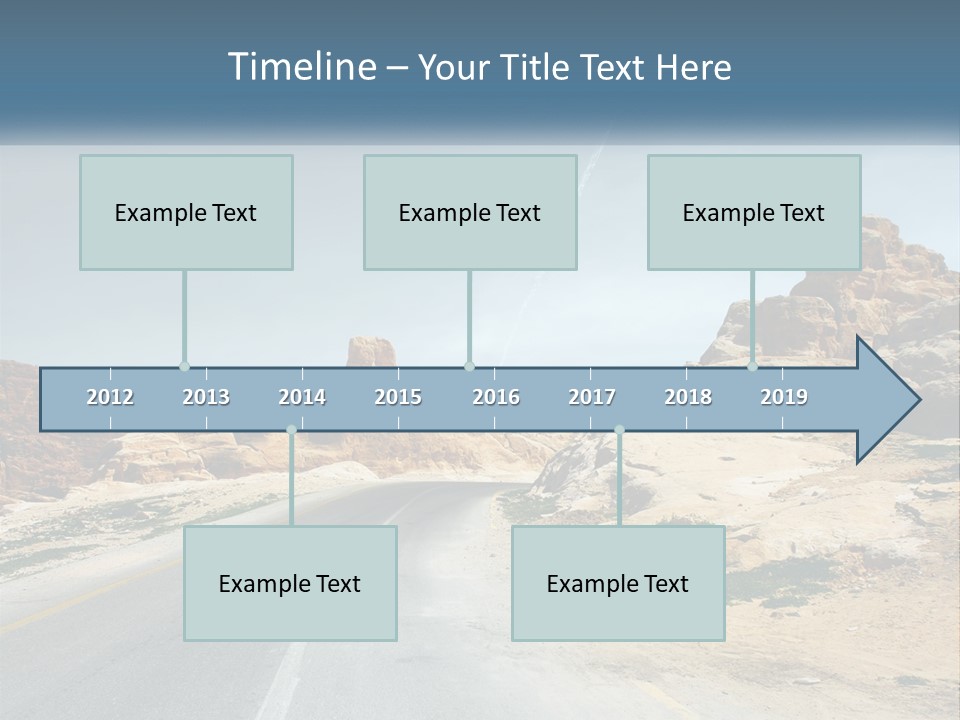 An Empty Road In The Middle Of A Desert PowerPoint Template