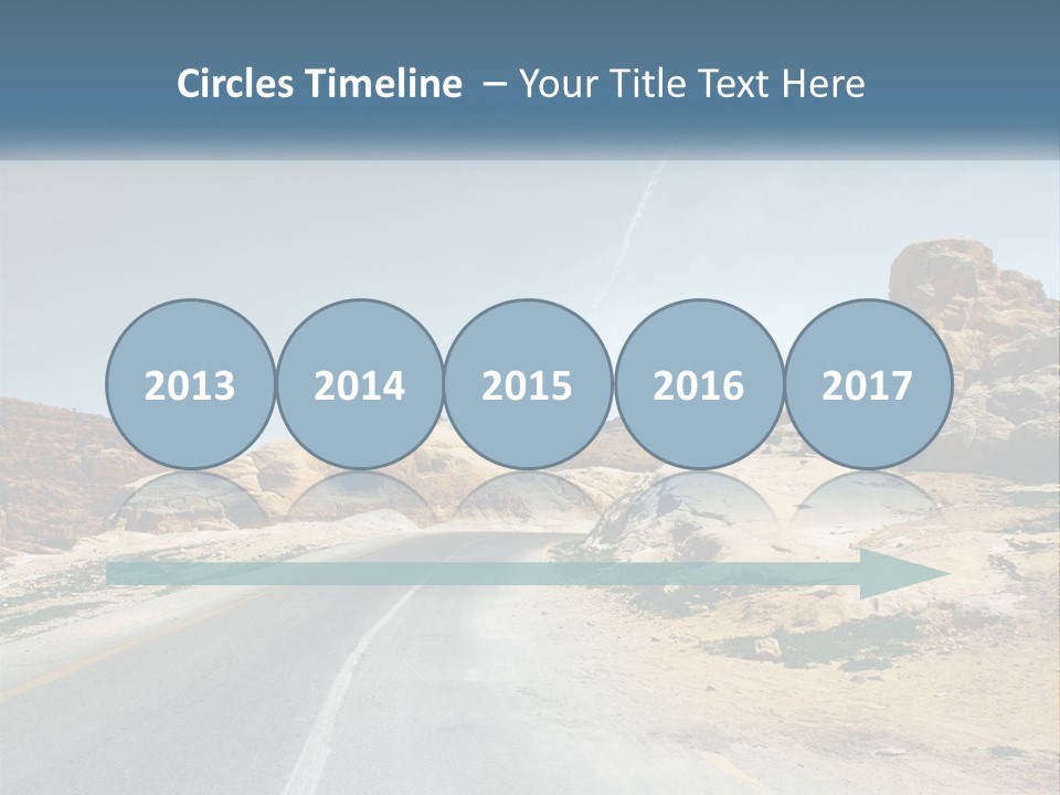 An Empty Road In The Middle Of A Desert PowerPoint Template