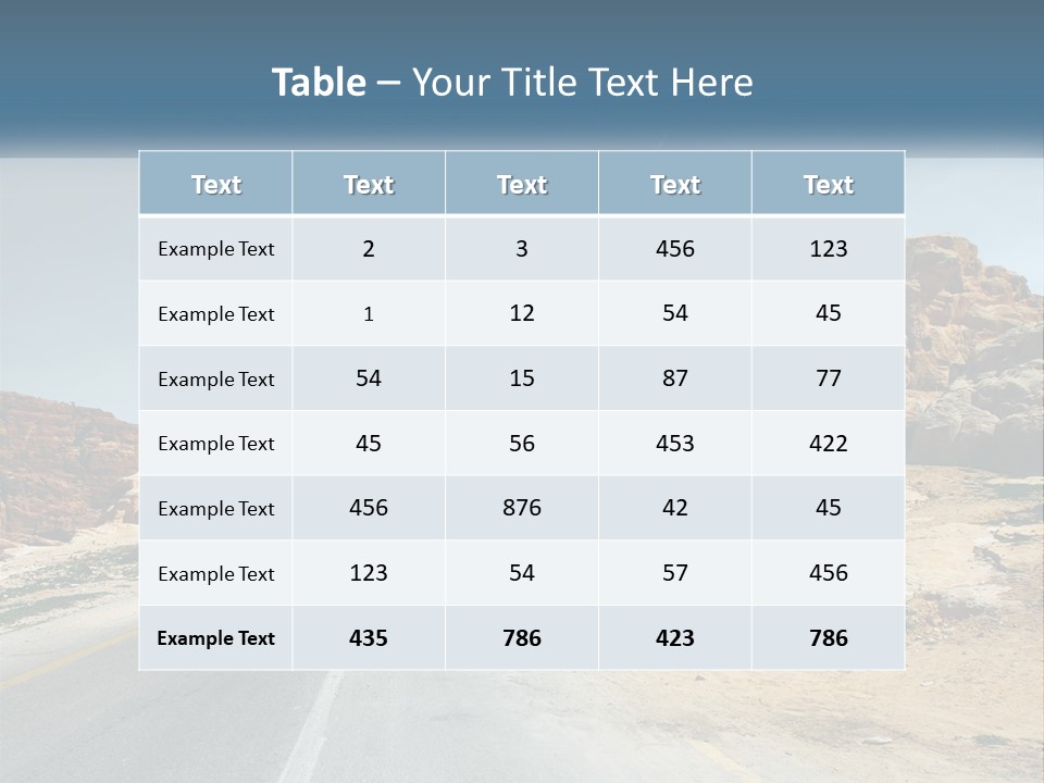 An Empty Road In The Middle Of A Desert PowerPoint Template
