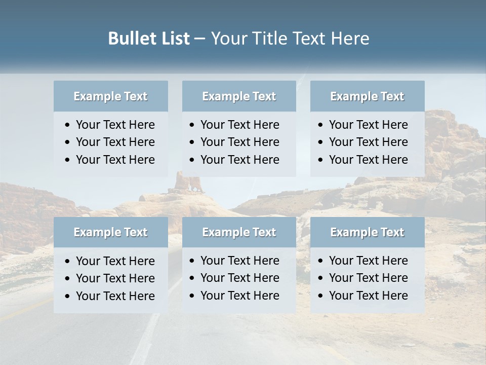 An Empty Road In The Middle Of A Desert PowerPoint Template