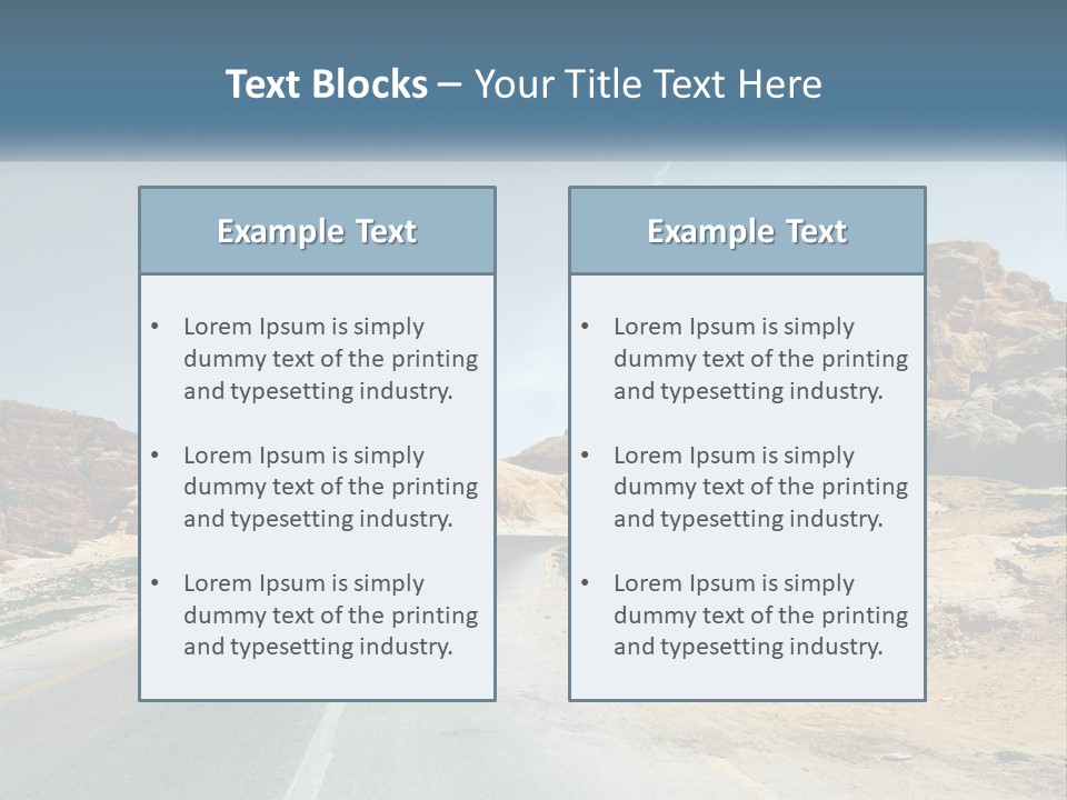 An Empty Road In The Middle Of A Desert PowerPoint Template