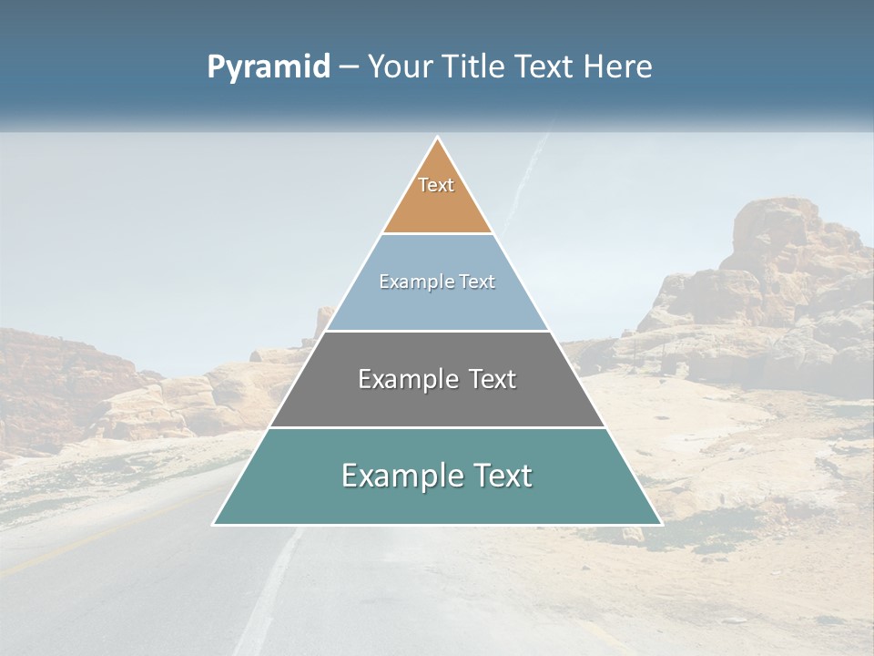 An Empty Road In The Middle Of A Desert PowerPoint Template