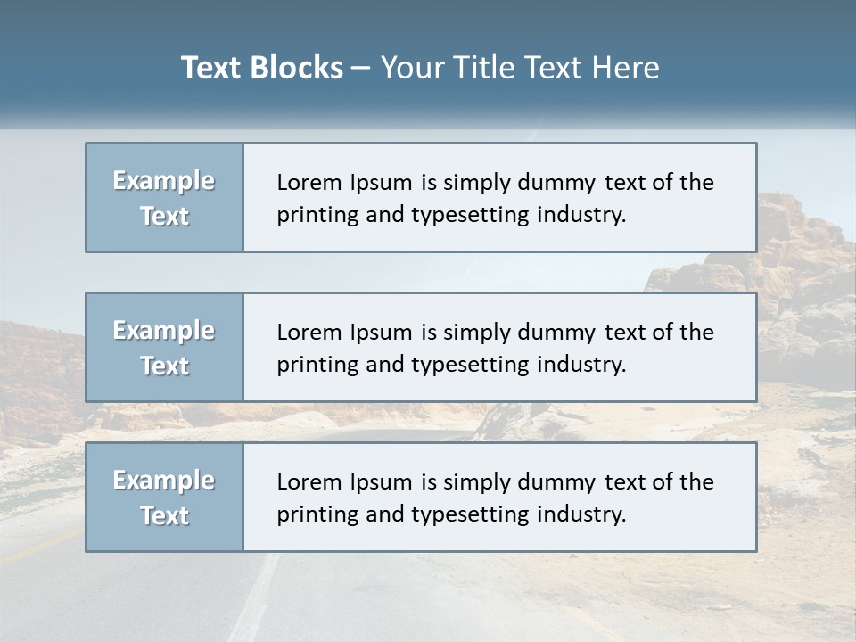 An Empty Road In The Middle Of A Desert PowerPoint Template
