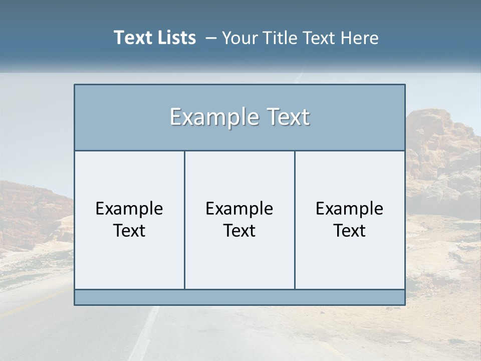 An Empty Road In The Middle Of A Desert PowerPoint Template