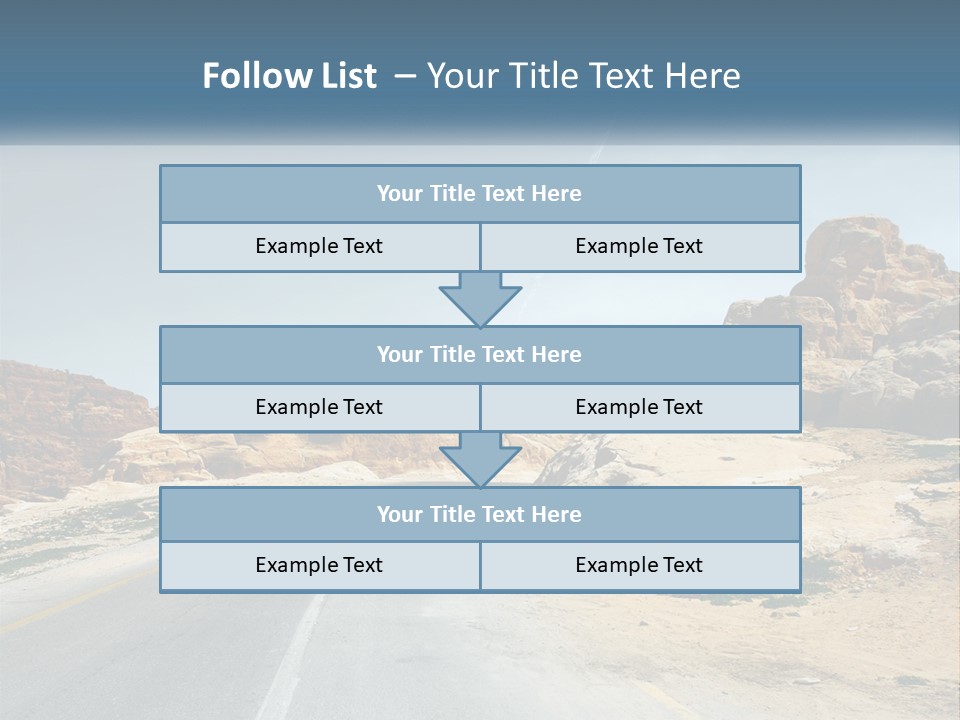 An Empty Road In The Middle Of A Desert PowerPoint Template