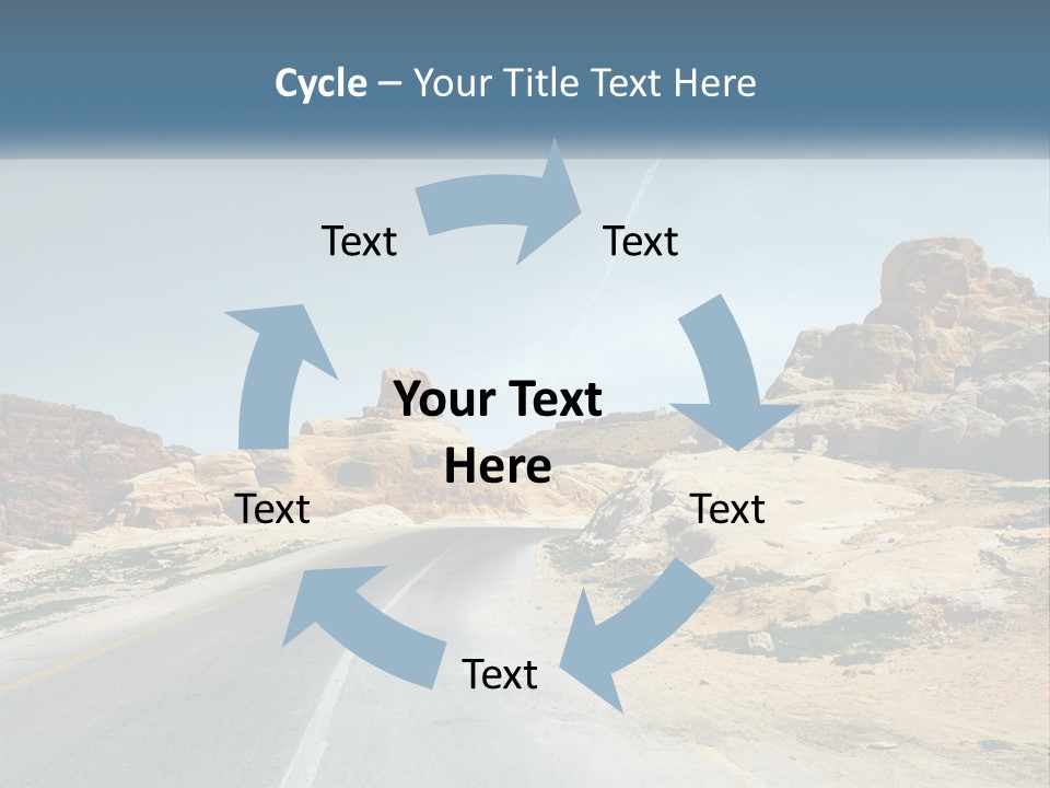An Empty Road In The Middle Of A Desert PowerPoint Template