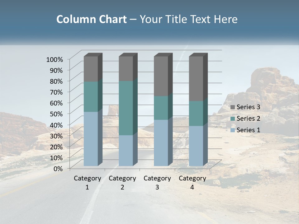 An Empty Road In The Middle Of A Desert PowerPoint Template