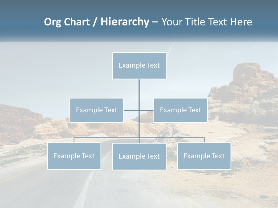 An Empty Road In The Middle Of A Desert PowerPoint Template
