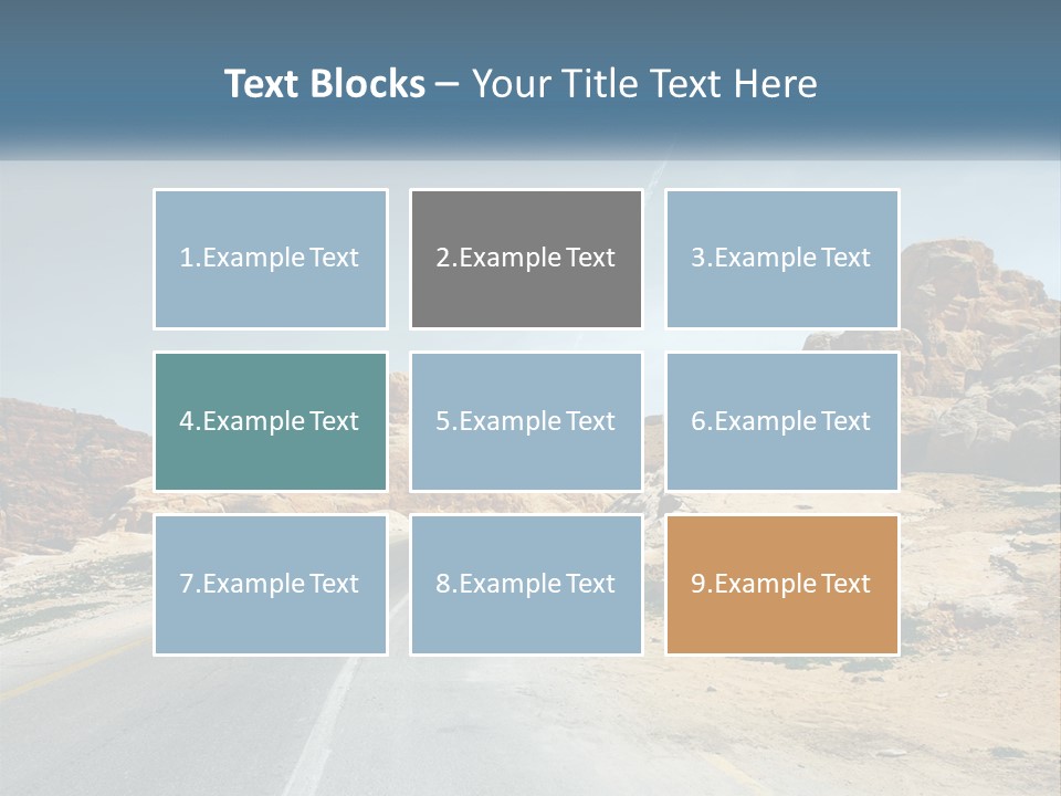 An Empty Road In The Middle Of A Desert PowerPoint Template