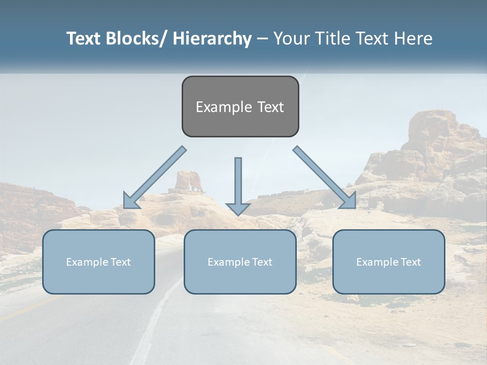 An Empty Road In The Middle Of A Desert PowerPoint Template