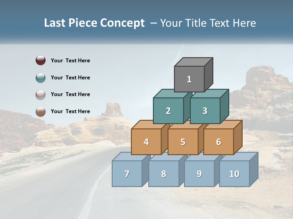 An Empty Road In The Middle Of A Desert PowerPoint Template
