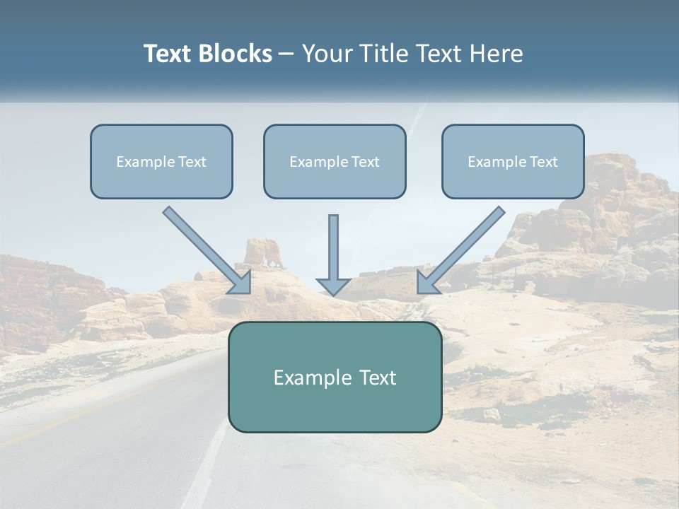 An Empty Road In The Middle Of A Desert PowerPoint Template