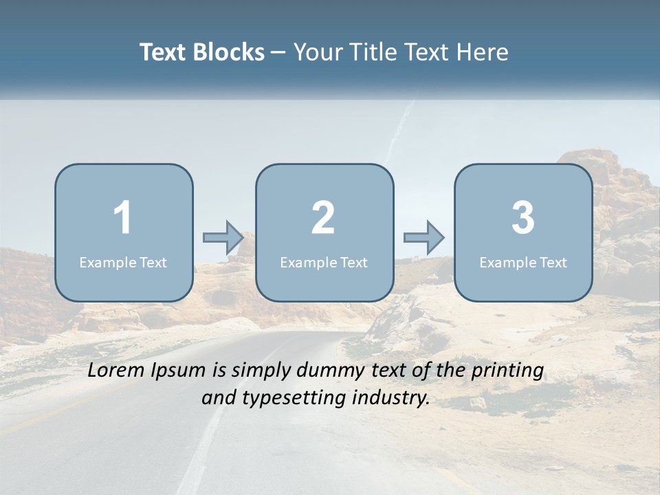 An Empty Road In The Middle Of A Desert PowerPoint Template