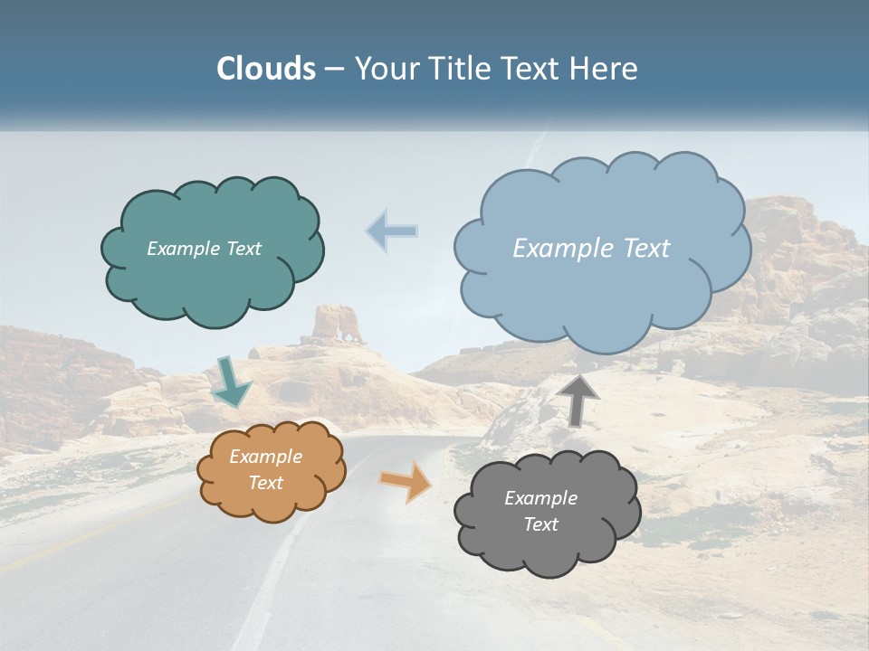 An Empty Road In The Middle Of A Desert PowerPoint Template