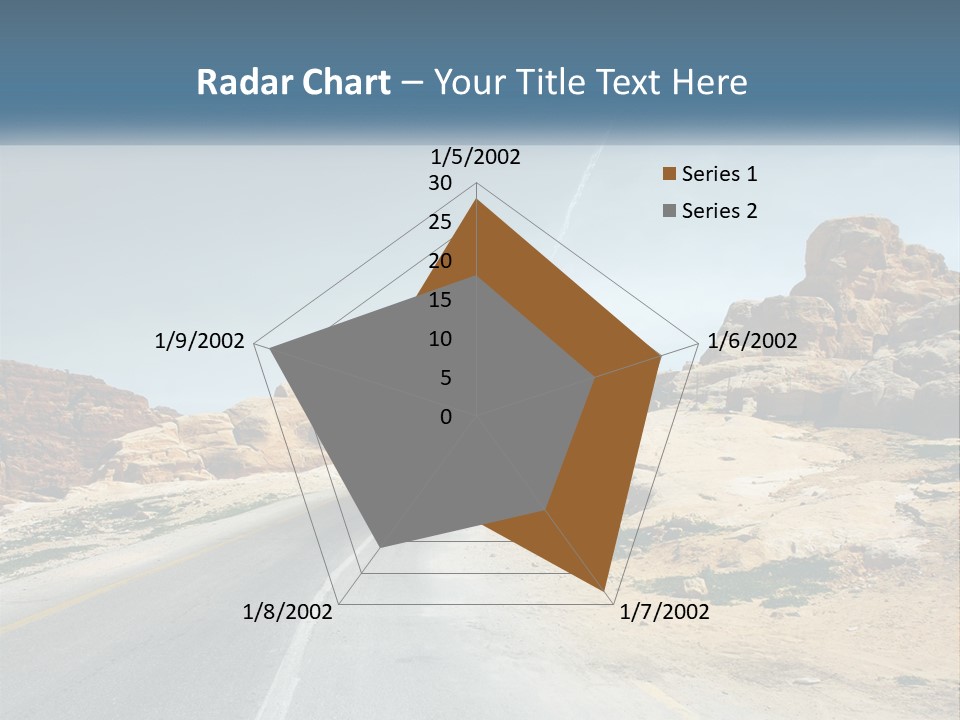 An Empty Road In The Middle Of A Desert PowerPoint Template