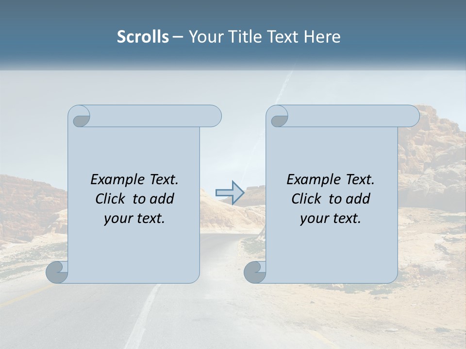An Empty Road In The Middle Of A Desert PowerPoint Template