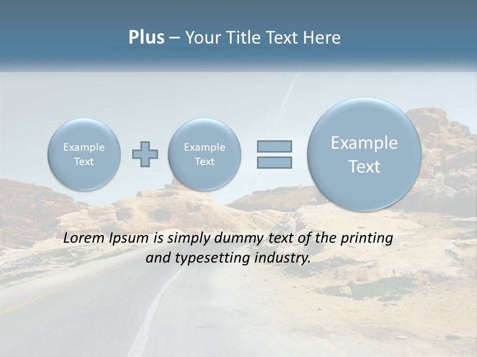 An Empty Road In The Middle Of A Desert PowerPoint Template