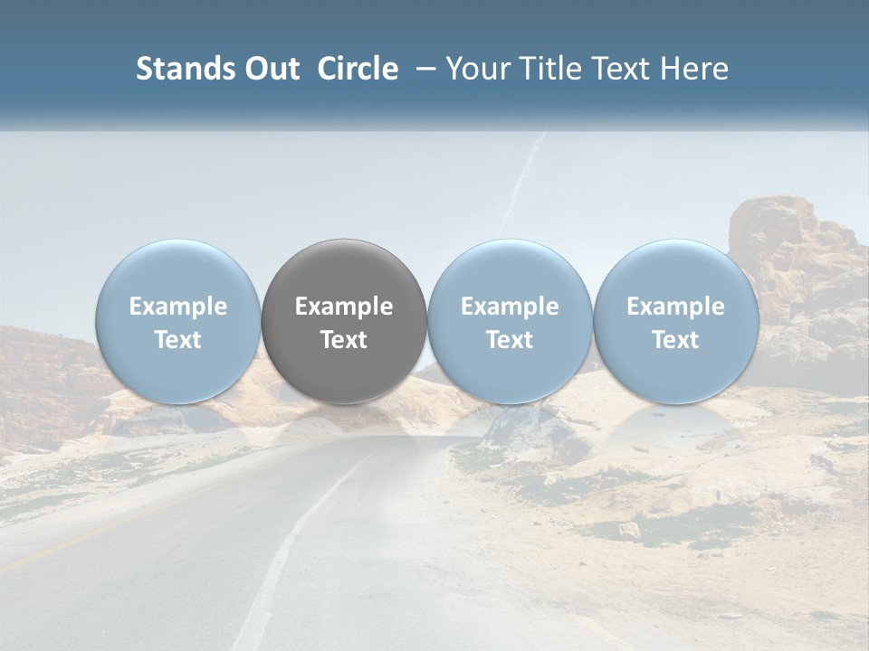 An Empty Road In The Middle Of A Desert PowerPoint Template