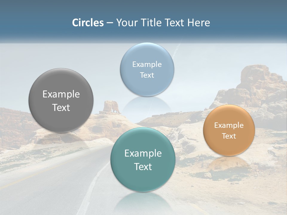 An Empty Road In The Middle Of A Desert PowerPoint Template