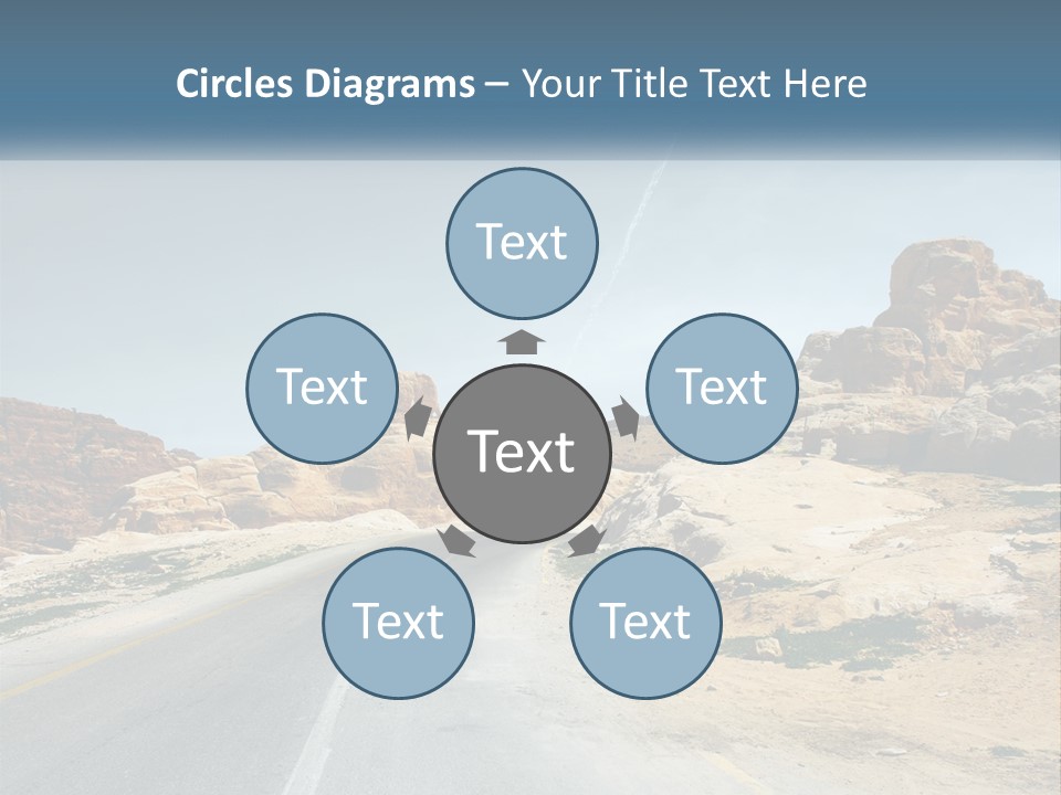 An Empty Road In The Middle Of A Desert PowerPoint Template