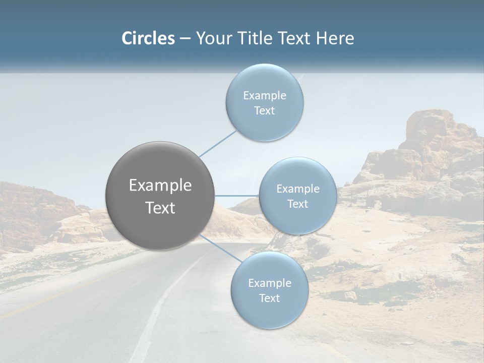 An Empty Road In The Middle Of A Desert PowerPoint Template