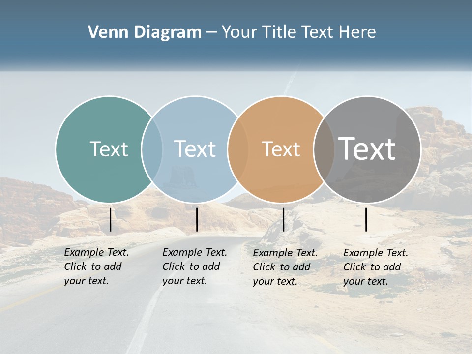 An Empty Road In The Middle Of A Desert PowerPoint Template