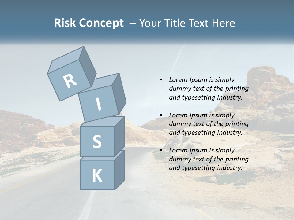 An Empty Road In The Middle Of A Desert PowerPoint Template