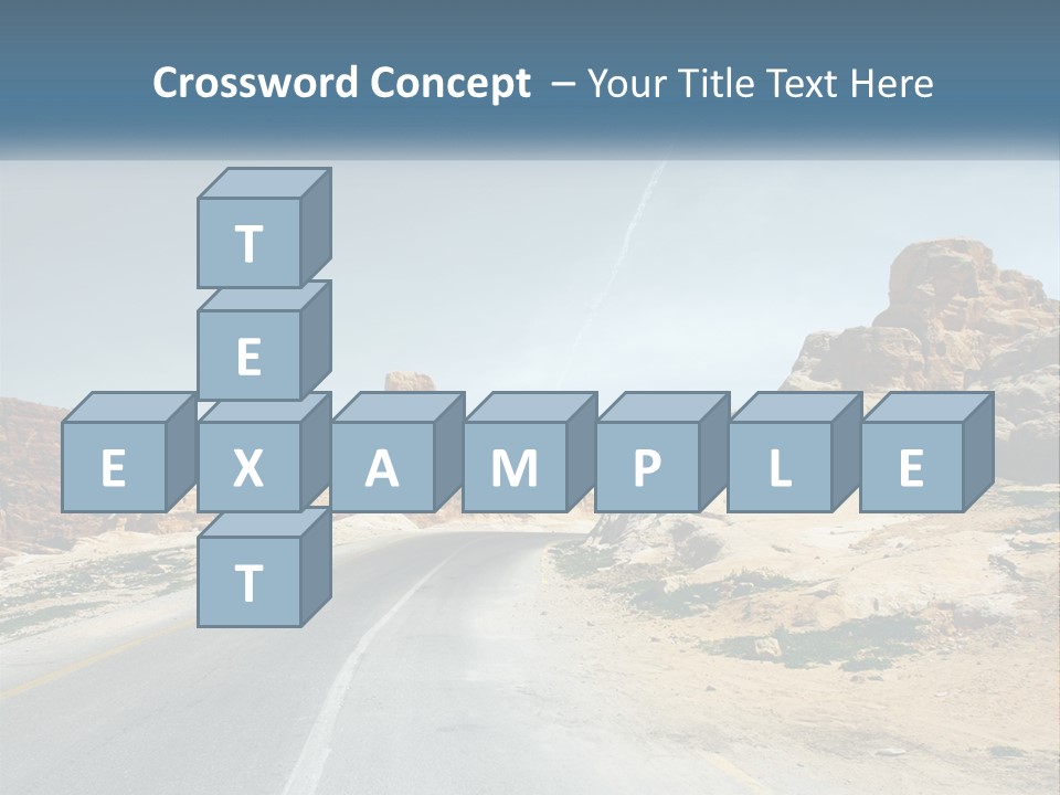 An Empty Road In The Middle Of A Desert PowerPoint Template