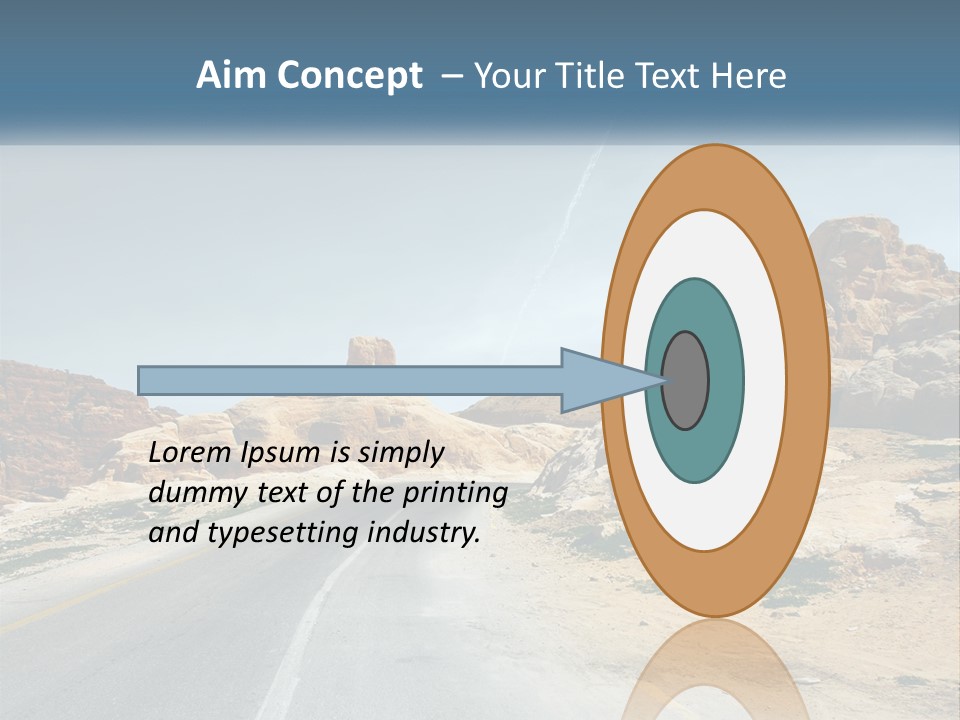 An Empty Road In The Middle Of A Desert PowerPoint Template
