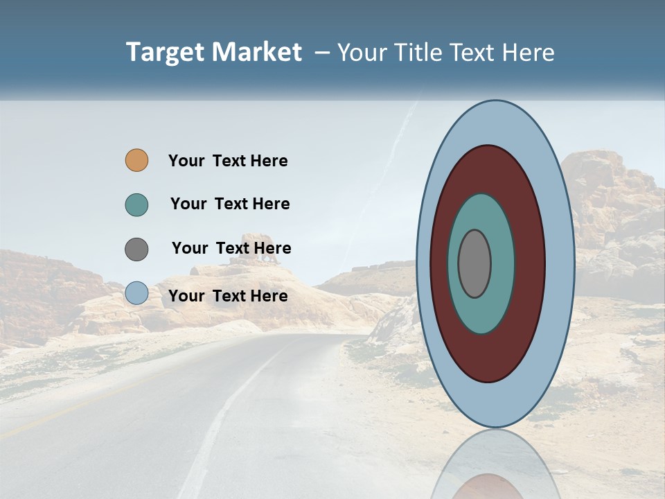 An Empty Road In The Middle Of A Desert PowerPoint Template
