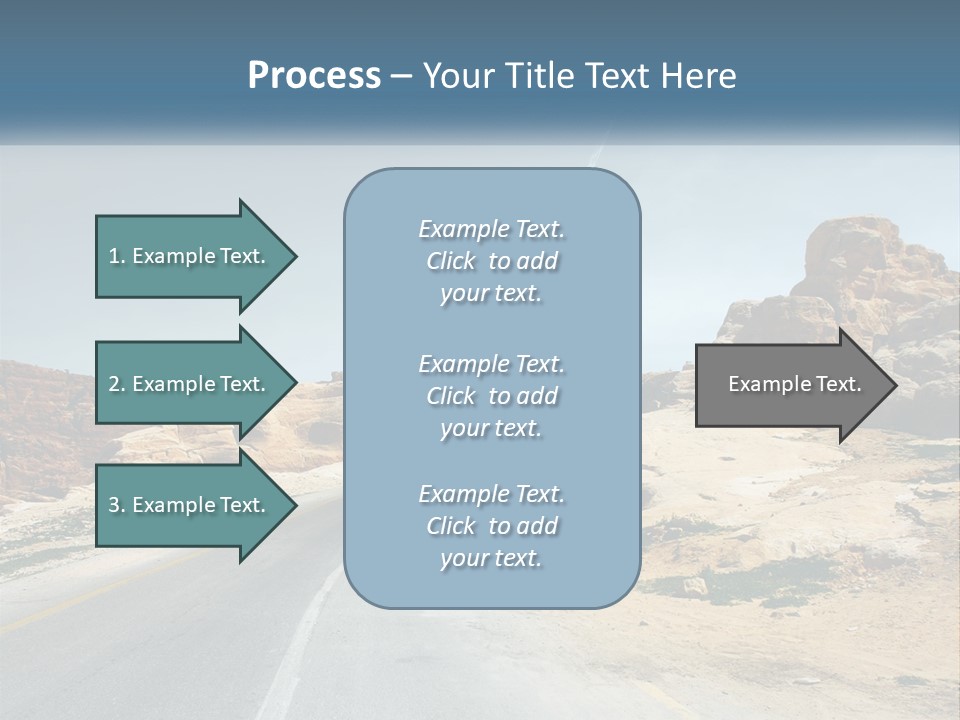An Empty Road In The Middle Of A Desert PowerPoint Template