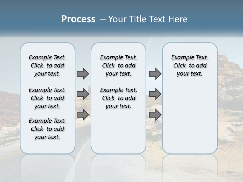 An Empty Road In The Middle Of A Desert PowerPoint Template