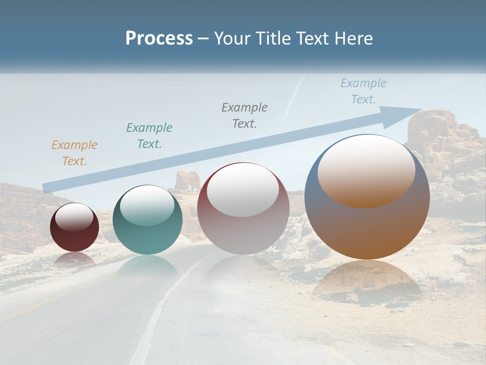 An Empty Road In The Middle Of A Desert PowerPoint Template