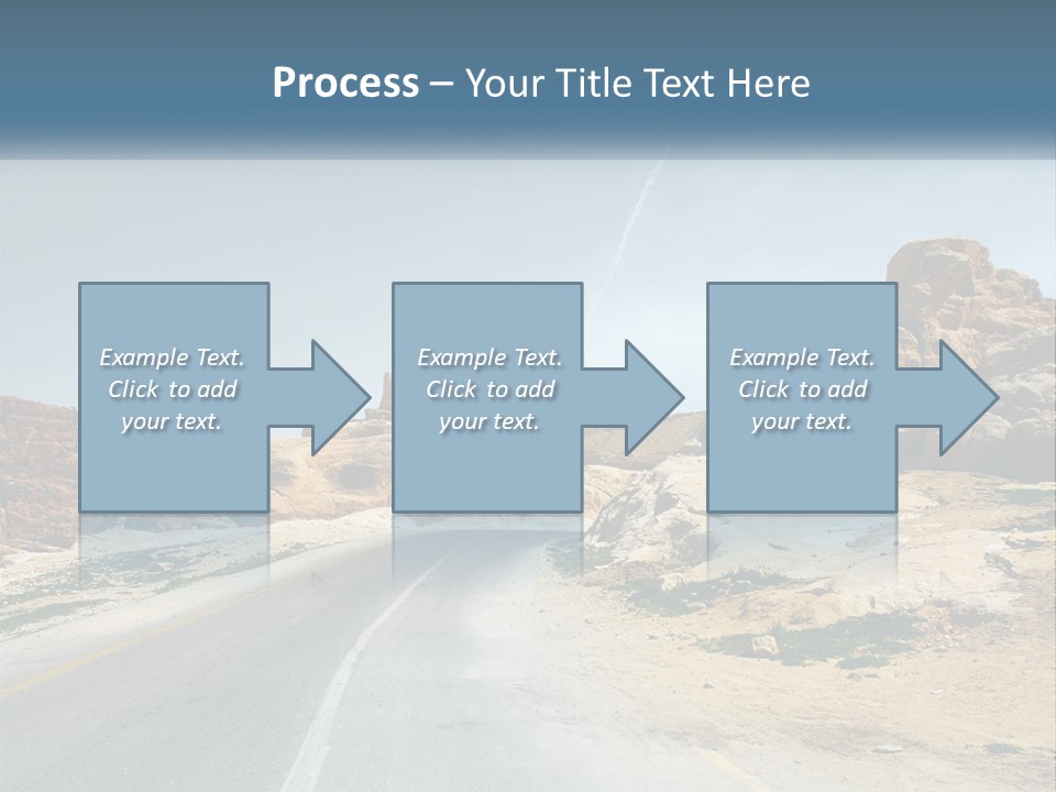 An Empty Road In The Middle Of A Desert PowerPoint Template