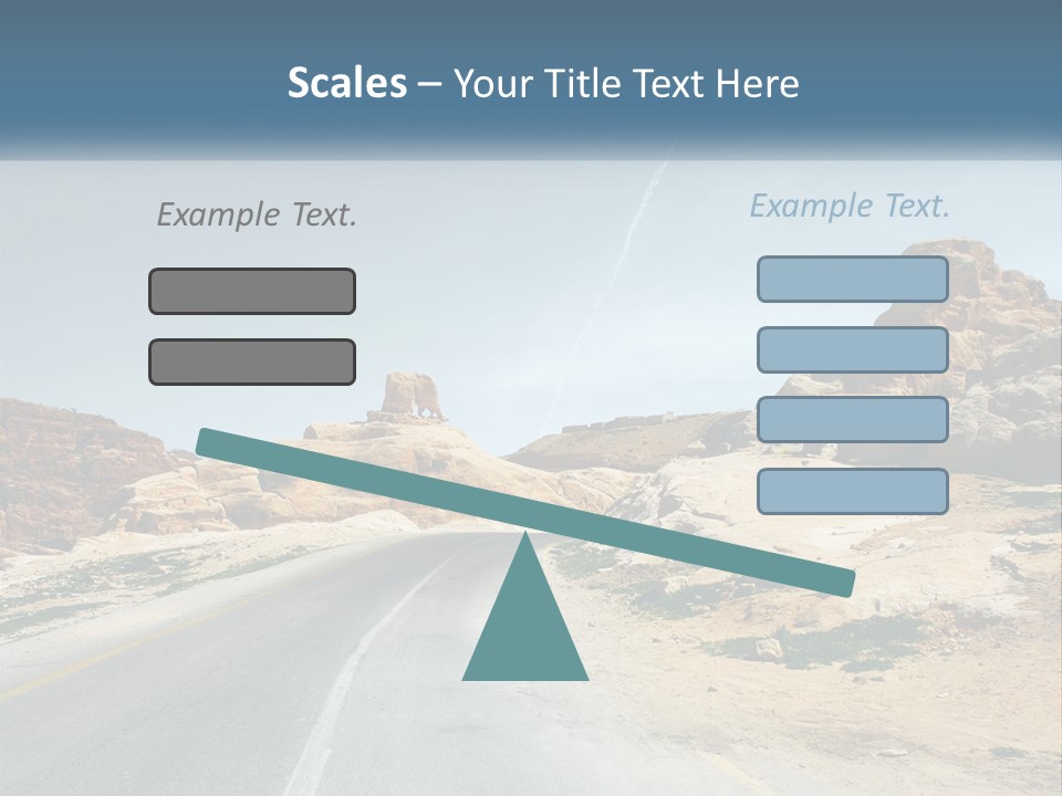 An Empty Road In The Middle Of A Desert PowerPoint Template
