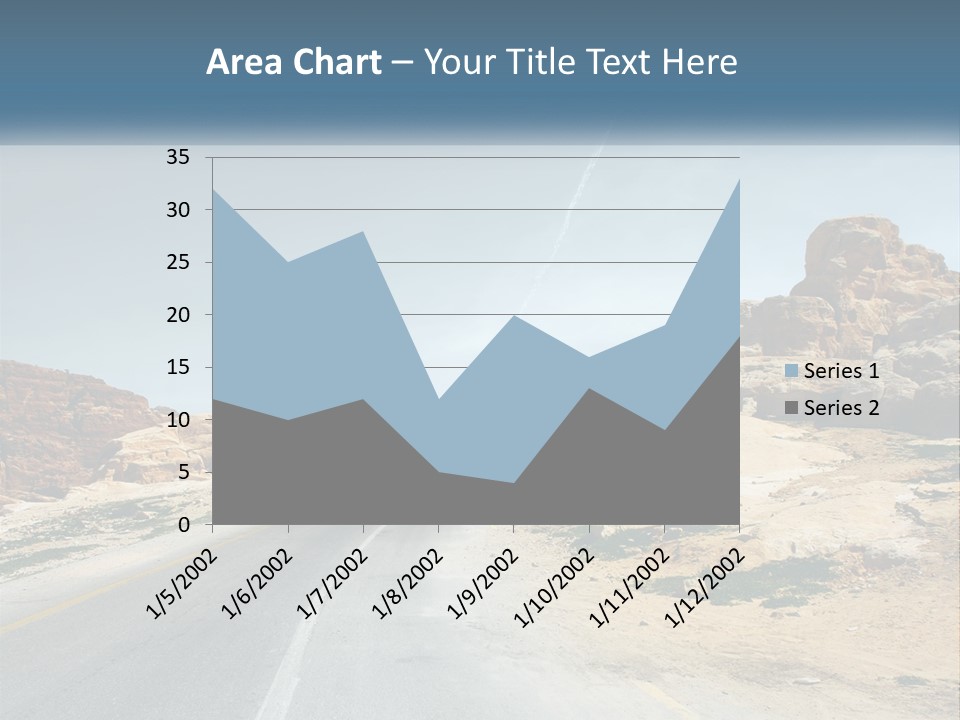 An Empty Road In The Middle Of A Desert PowerPoint Template