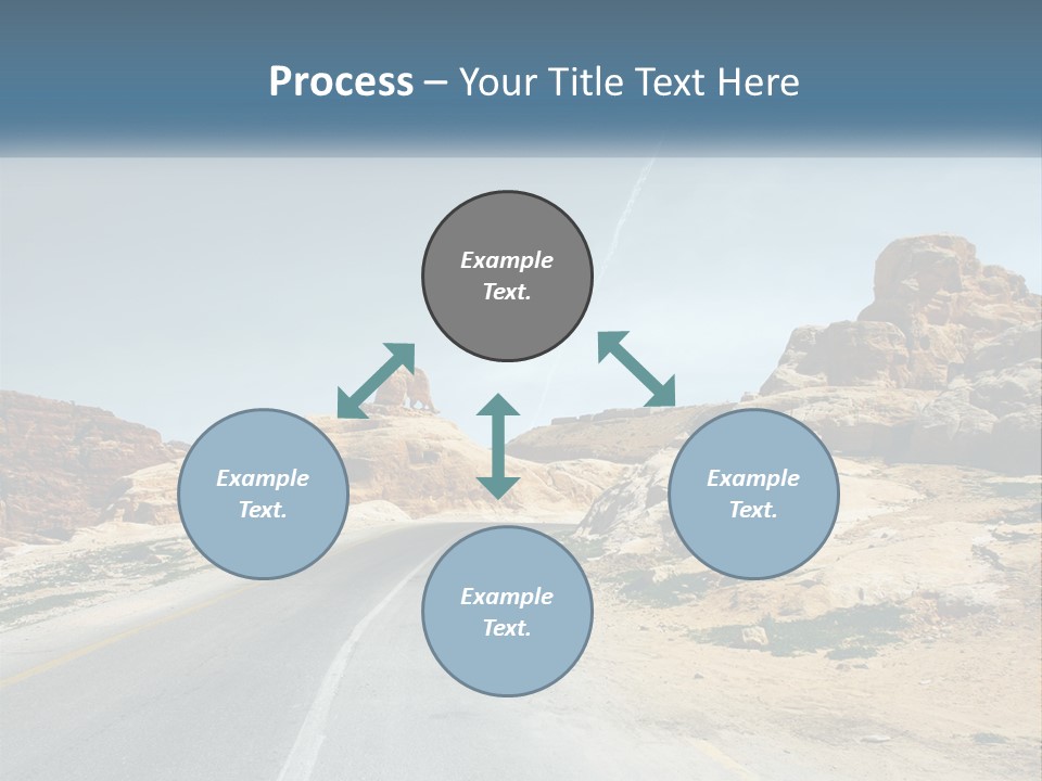 An Empty Road In The Middle Of A Desert PowerPoint Template