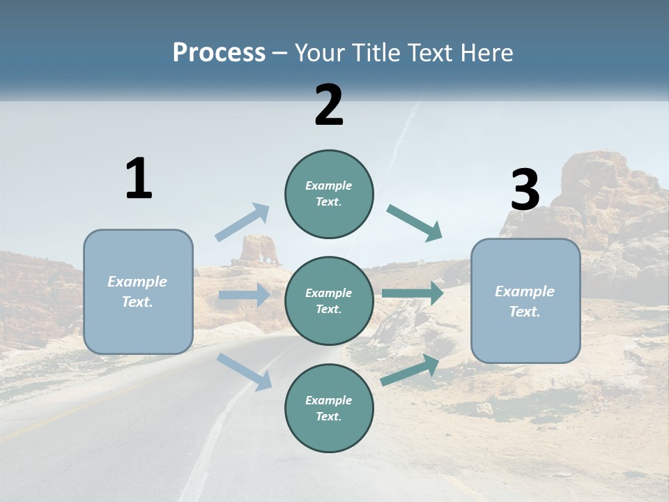 An Empty Road In The Middle Of A Desert PowerPoint Template