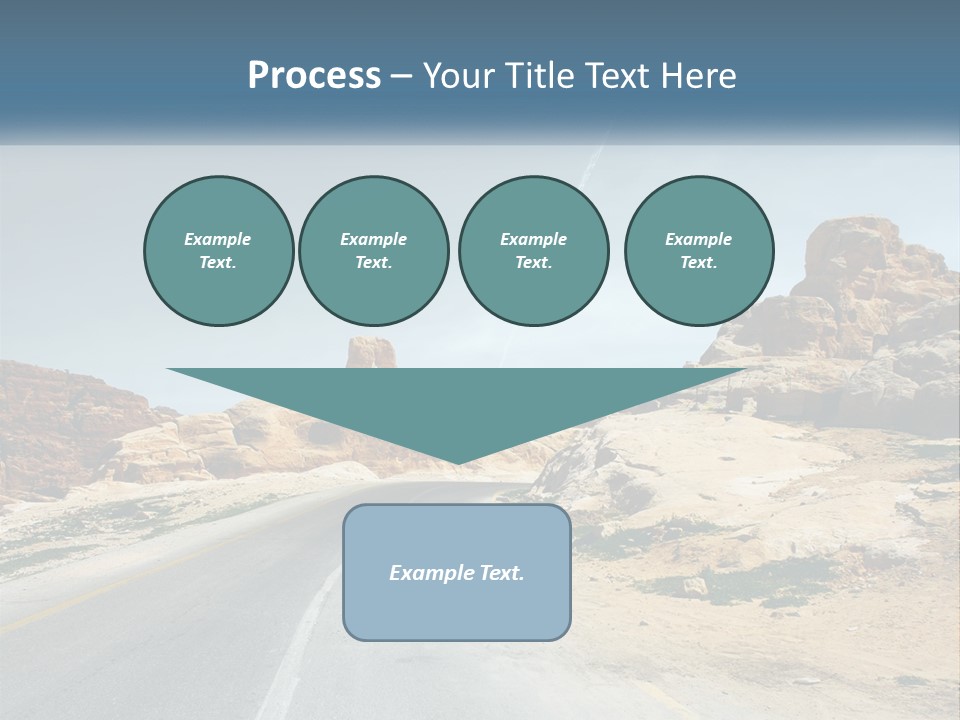 An Empty Road In The Middle Of A Desert PowerPoint Template