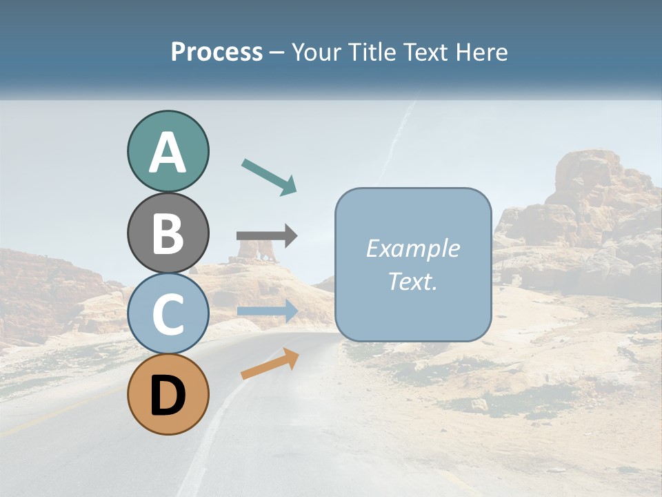 An Empty Road In The Middle Of A Desert PowerPoint Template