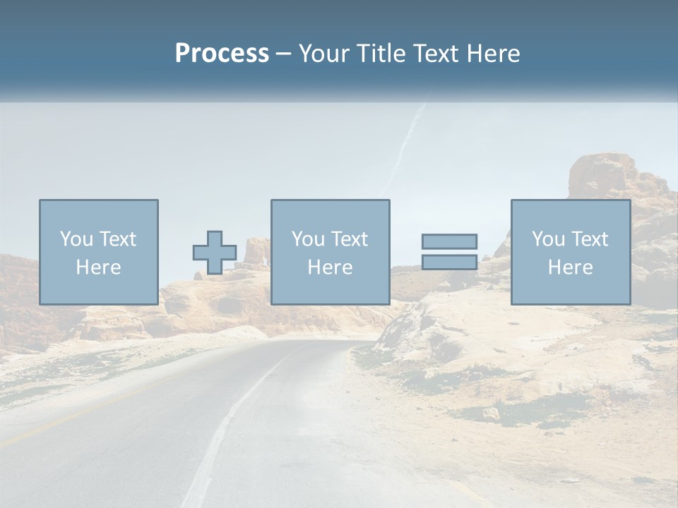An Empty Road In The Middle Of A Desert PowerPoint Template