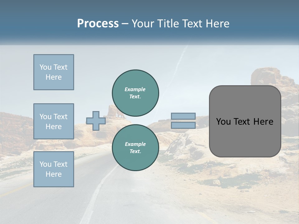 An Empty Road In The Middle Of A Desert PowerPoint Template