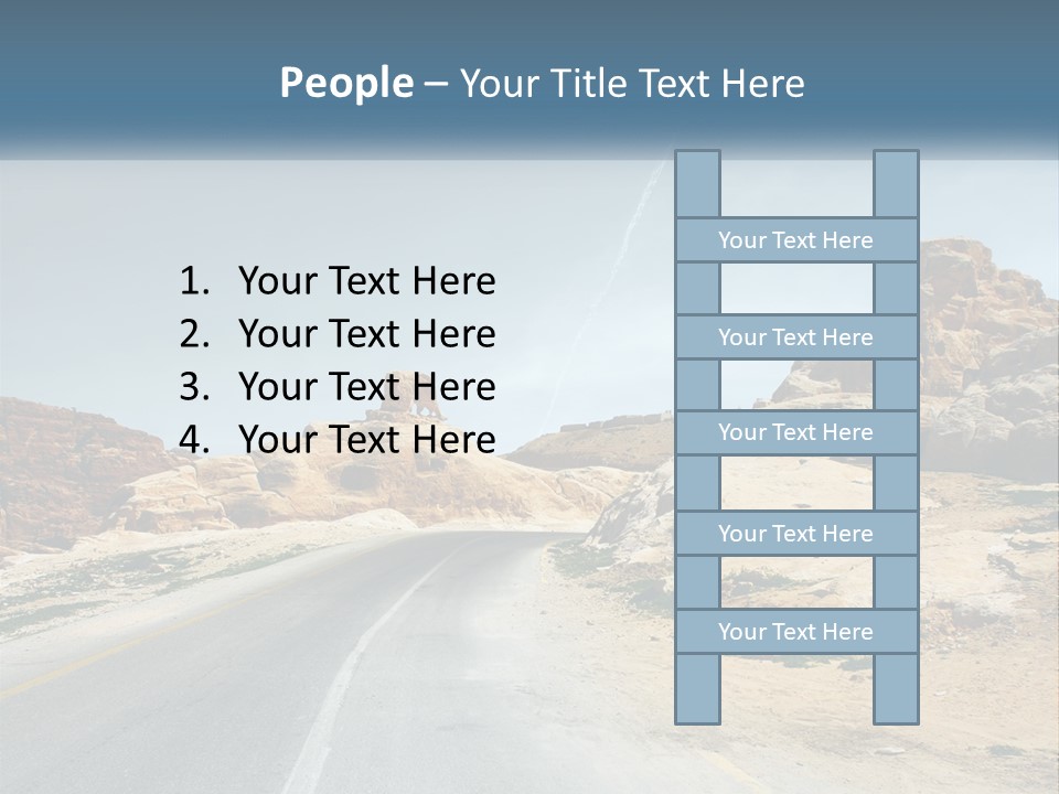 An Empty Road In The Middle Of A Desert PowerPoint Template