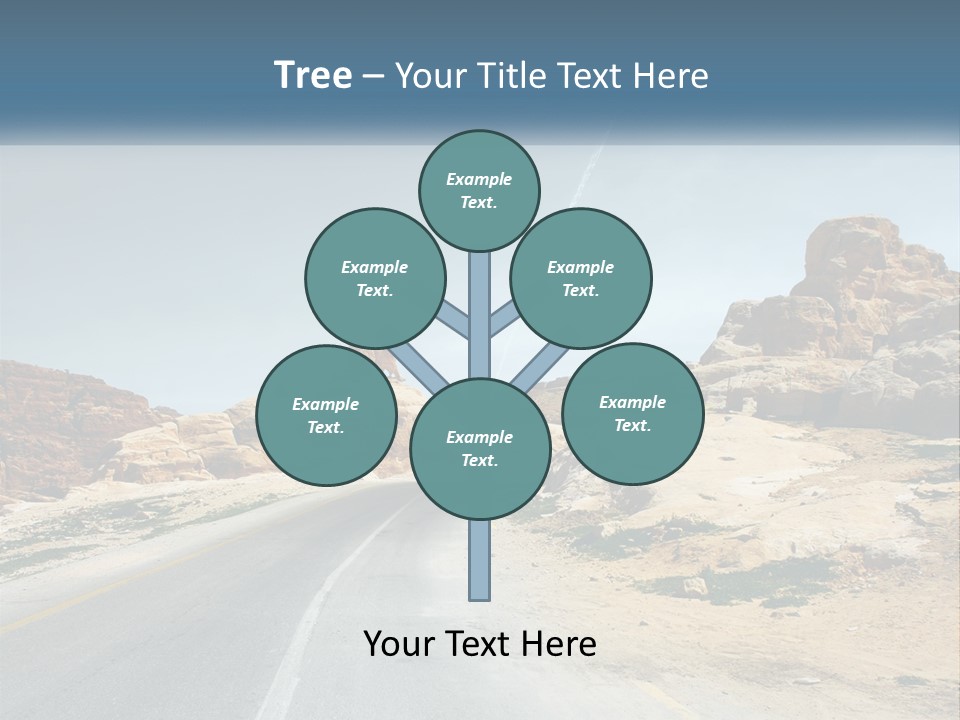 An Empty Road In The Middle Of A Desert PowerPoint Template