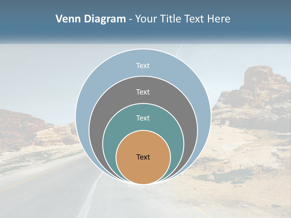 An Empty Road In The Middle Of A Desert PowerPoint Template