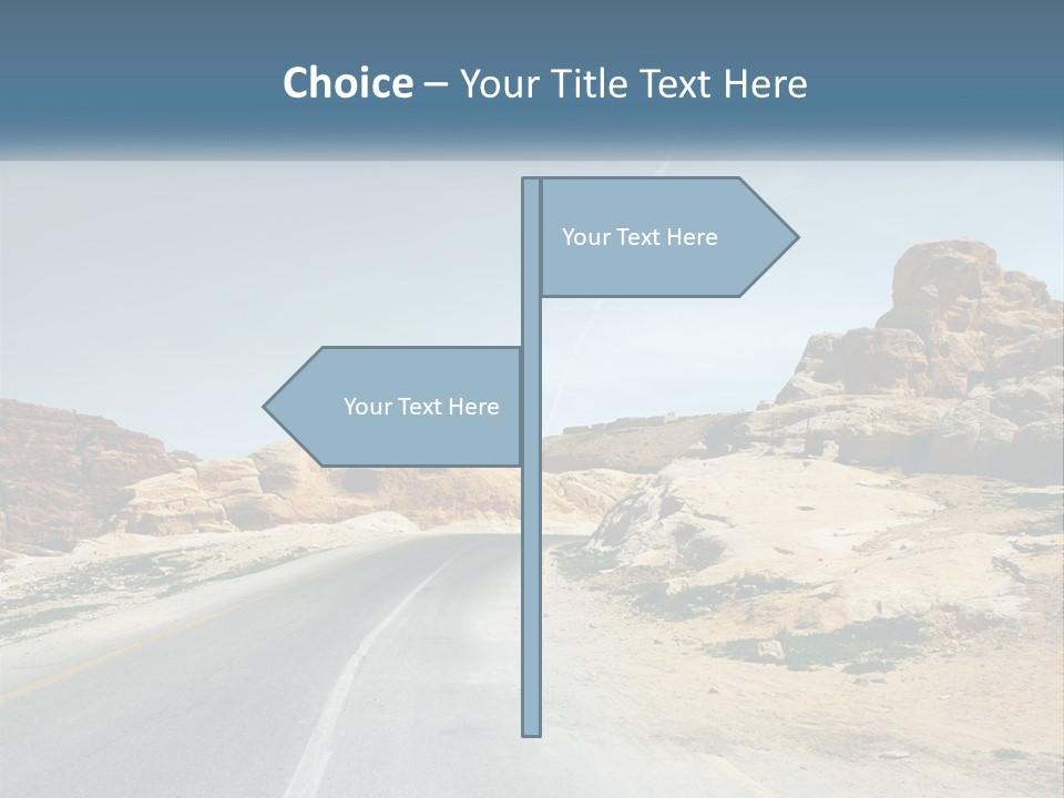 An Empty Road In The Middle Of A Desert PowerPoint Template