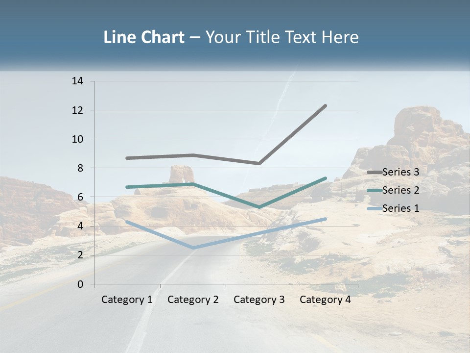 An Empty Road In The Middle Of A Desert PowerPoint Template